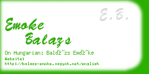 emoke balazs business card